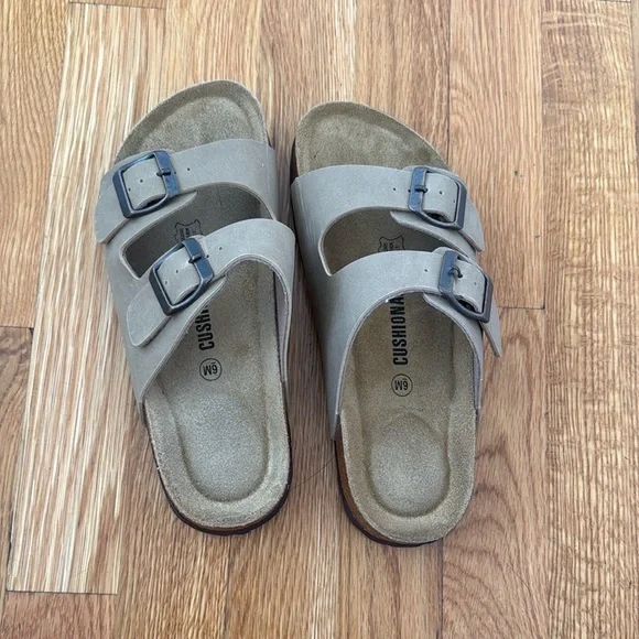 Cork Slip-On Sandals with Buckle - Picture 4 of 4